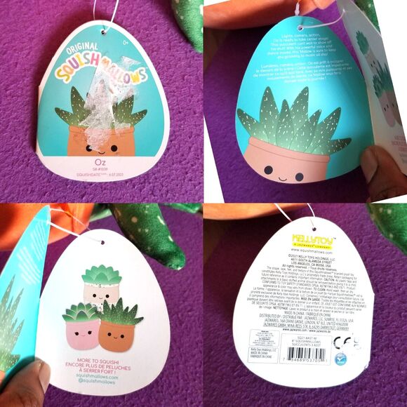 NWT SQUISHMALLOWS Set of 3 Plush Succulent Toys Abena Oz Afiyah 9 10 in Plants - Picture 9 of 12
